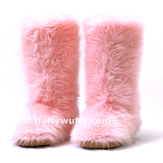 Classic Tall (Item 102) Bubble Gum Pink - Fluffy Wuffy American Brand