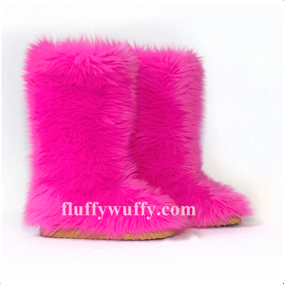 Classic Tall (Item 103) Hot Pink - Fluffy Wuffy American Brand