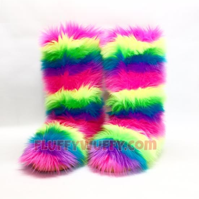Fluffy Wuffy Faux Fur Boots! The Most Awesome Boots Ever